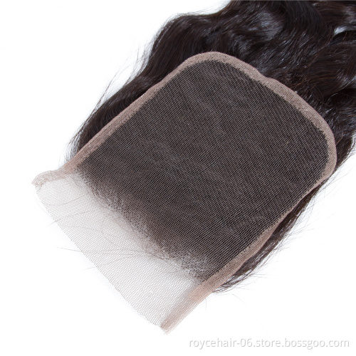 Raw Indian Curly Closures,  Brazilian Water Curls Remy Virgin Hair Bundles Closure